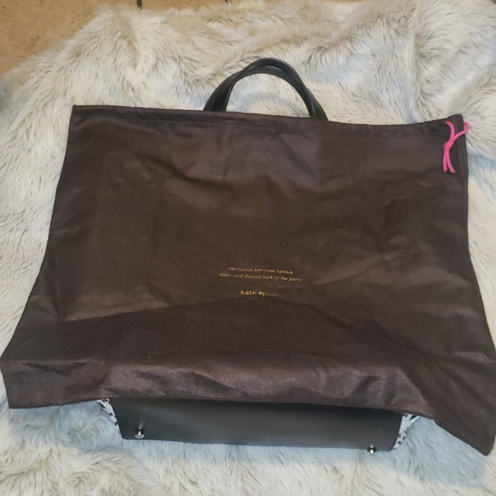 SOLD Kate Spade Plaid Purse with Dust Cover - Picture 12 of 14